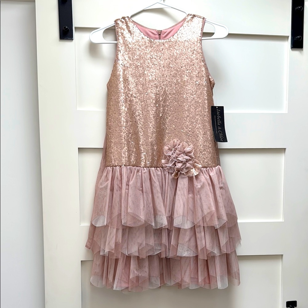 BNWT Isabella & Chloé Dress with sequined, size 12